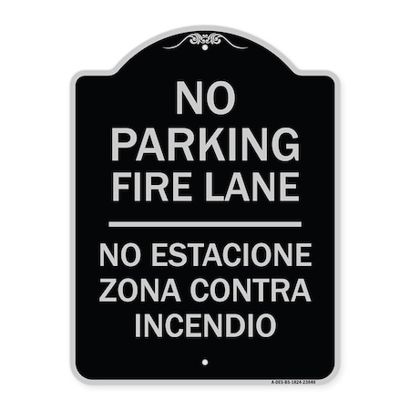 No Estacione Zona Contra Incendio Heavy-Gauge Aluminum Architectural Sign